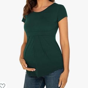 Dark green maternity top